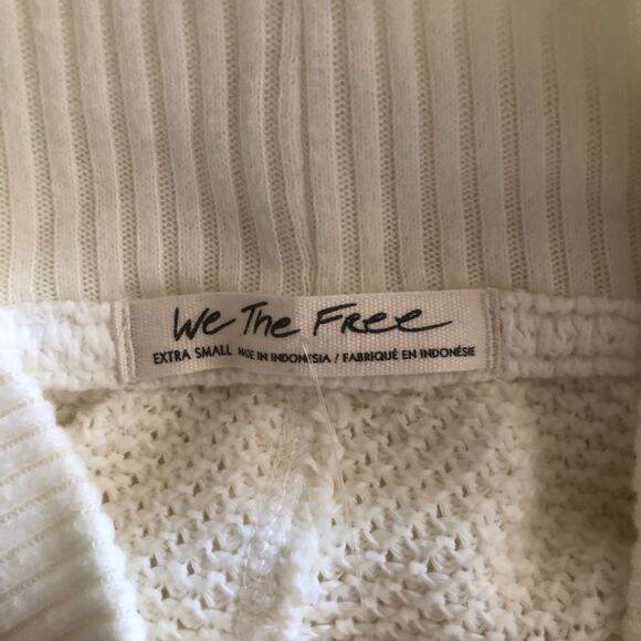 We The Free NWT Shes A Keeper Cozy Neutral Ribbed Funnel Neck Sweater Ivory XS - Picture 8 of 14